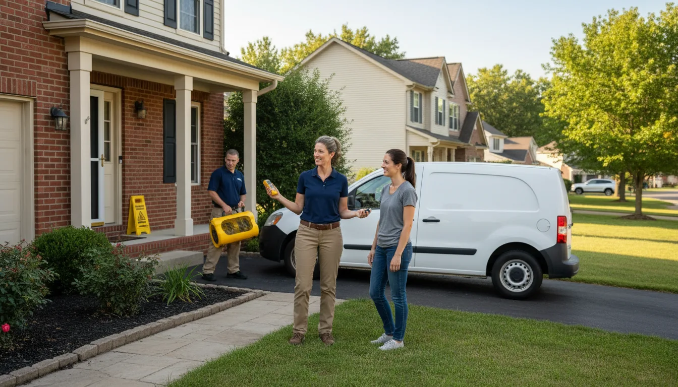 Residential water damage restoration in Hitchcock, OK